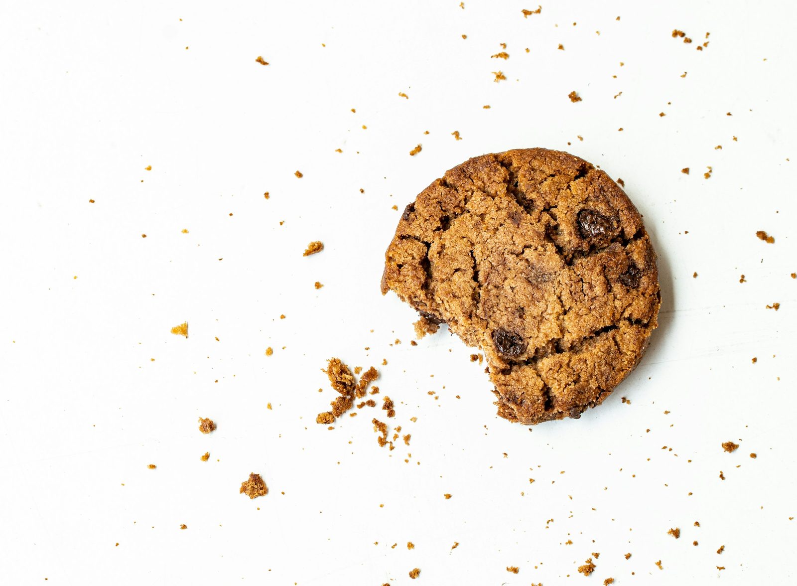 Chocolate Chip Cookies, brown round cookie on white surface